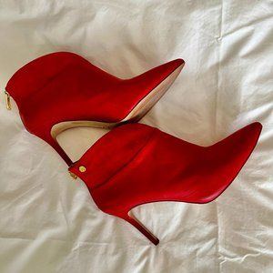 Louise et Cie Red Suede & Leather Booties, Size 10M